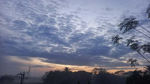 Morning cloud Foto stock