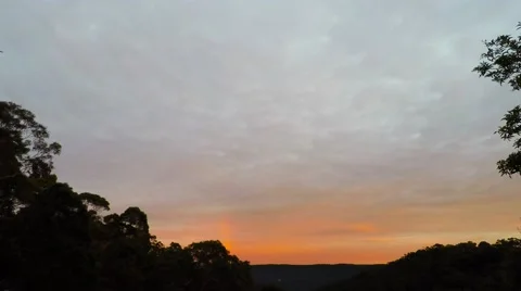 Morning Clouds on the First Day of August  Stock Footage 65470300