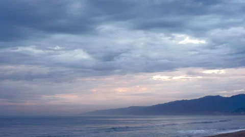Morning Clouds Time Lapse Beach Ocean 스톡 동영상 49803282