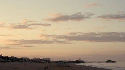 Morning Clouds Time Lapse Pier 스톡 동영상 49875692