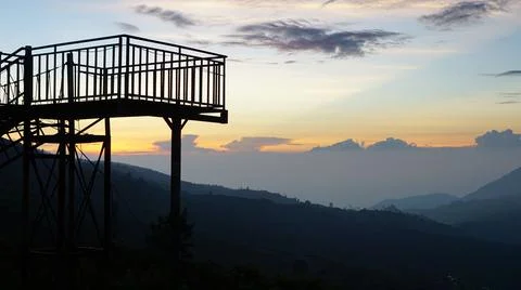 Morning cloudscape in the mountain 스톡 사진