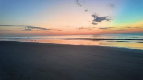 Morning at Cocoa Beach Florida Video stock 344295488