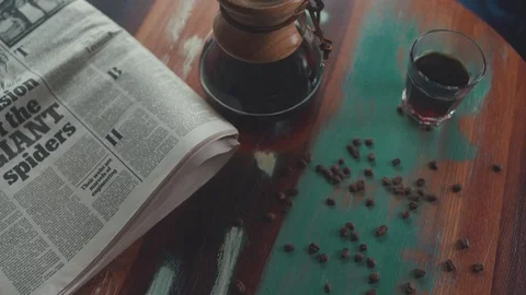 Morning composition on the table for the background Vidéo 69745498