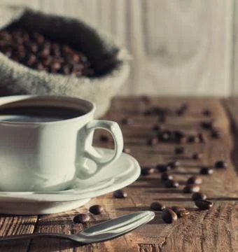 Morning cup of coffee Stock Photos