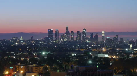Morning to Day Timelapse Los Angeles Stock Footage