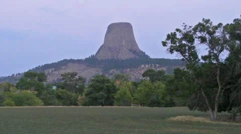 Morning at Devil's Tower Stock Footage 11858940