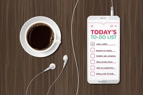 Morning To-Do List Illustrazione stock