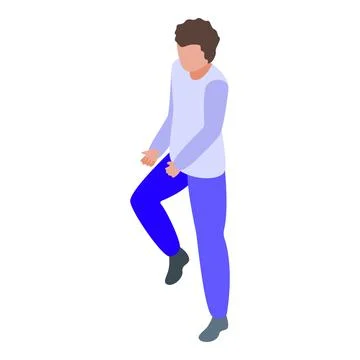 Morning exercise icon isometric vector. Medical treatment イラスト素材