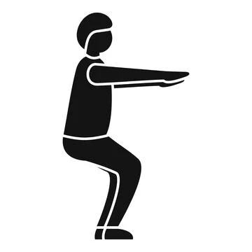 Morning exercise icon simple vector. Healthy sport Stock Illustration