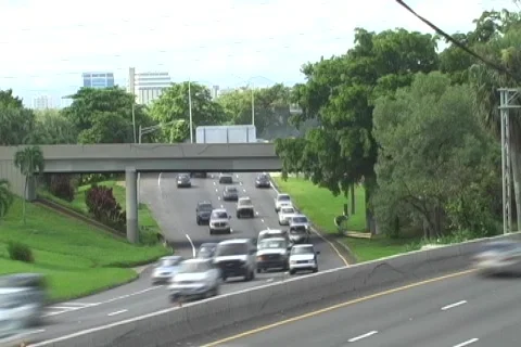 Morning Express Way Traffic Time Lapse Stock Footage