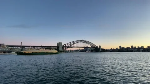 Morning Ferry Stock Footage 156302337