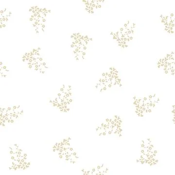 Morning glory glyph seamless pattern Stock Illustration