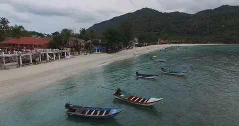 Morning at Haad Rin Beach, Koh Phangan, Thailand Видео 97594053