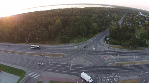 Morning intersection lake Ülemiste 库存影片 42525699