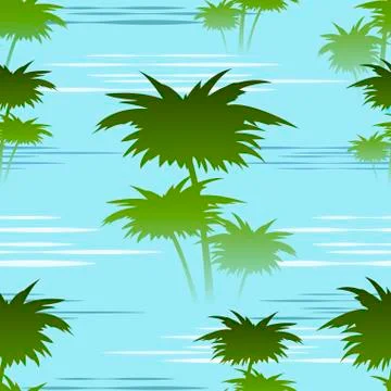 Morning jungles seamless pattern Stock Illustration