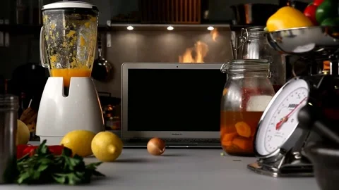 Morning kitchen fire Stock Footage 277791003