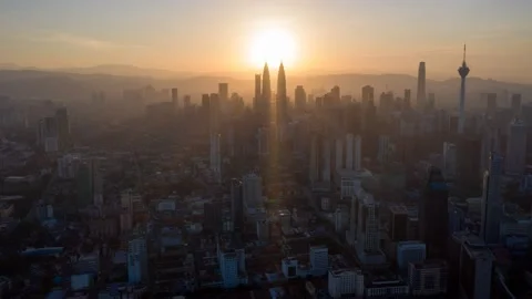 Morning light cityscape Stock Footage 133866427
