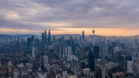Morning light cityscape Stock Footage 133866494