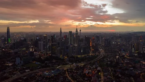 Morning light cityscape Stock Footage 133867044