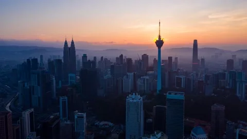 Morning light cityscape Stock Footage 133867299