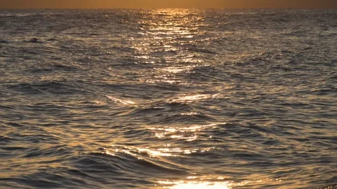 Morning light hitting sea waves, Shizuoka Prefecture, Japan Stock Footage 297918088
