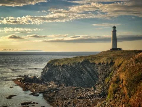 Morning lighthouse Stock Photos