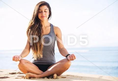 Morning meditation Stock Photos