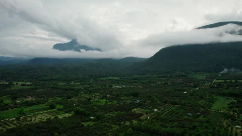 Morning Mist and Viewpoint with Layers of Mountains Stock Footage 273123953