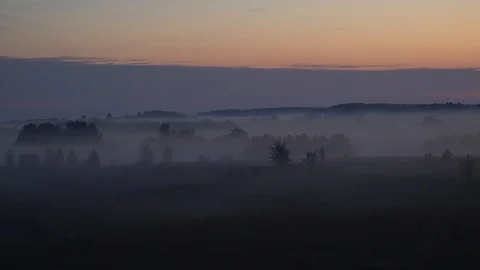 Morning Mist Timelapse Stock Footage 90306724