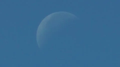 Morning moon Stock Footage 8563927