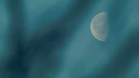 Morning moon Stock Footage 50692016