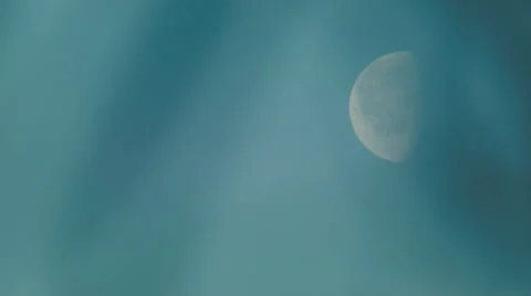 Morning moon Stock Footage 50692113