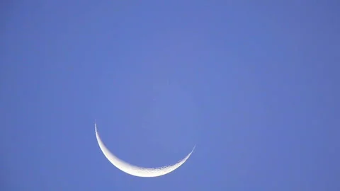 Morning Moon Stock Footage 321436340