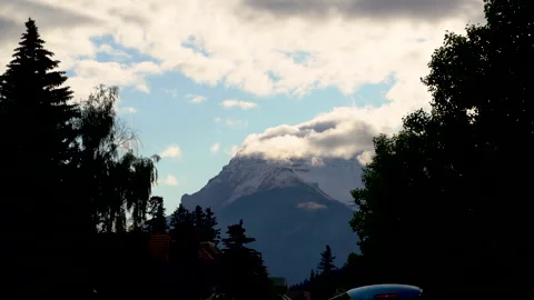 Morning Mountain Clouds Time Lapse Vídeo Stock 244743725