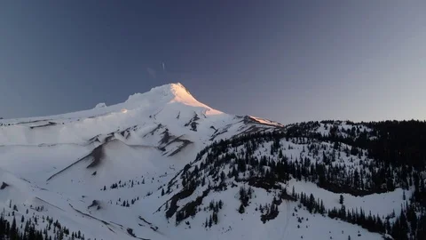Morning mountain fly by Stock Footage 74935986