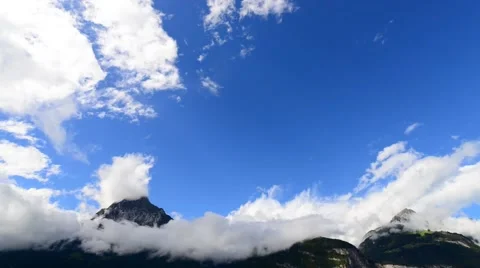 Morning in the mountains. Clouds. Stock Footage 54781476