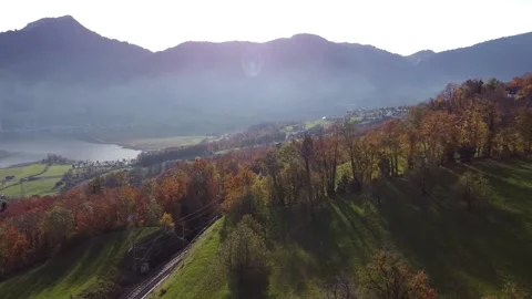 Morning in the mountains 库存影片 142466255