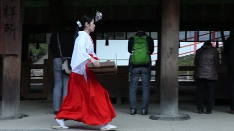 Morning preparing in the temple Stock Footage 46179837