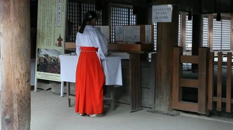 Morning preparing in the temple Stock Footage 46179971