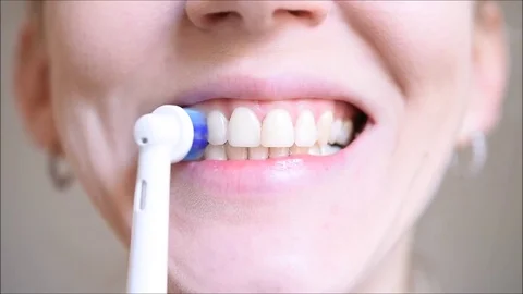 Morning of the procedure for care of teeth Stock Footage 71670258