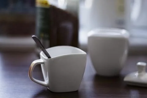 Morning rituals with a cup of coffee Stock Photos