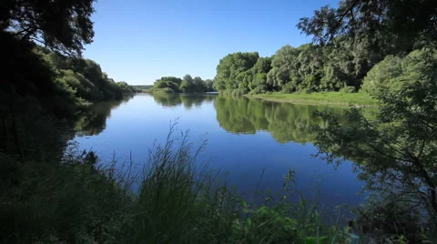 Morning on the river. Stock Footage 6530956