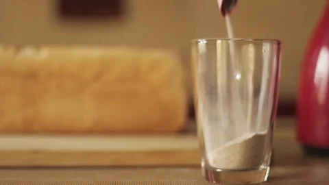 Morning routine making instant coffee Stock Footage 312275996