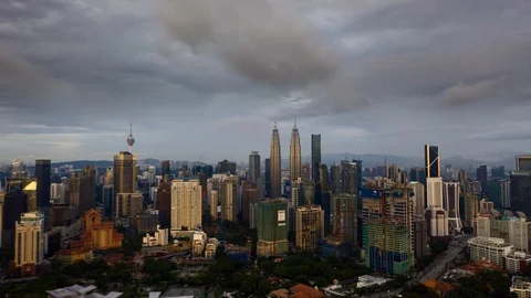 Morning running cloud of cityscape Stock Footage 121863590
