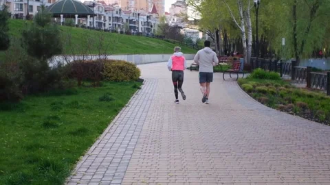 Morning running. Stock Footage 256252436