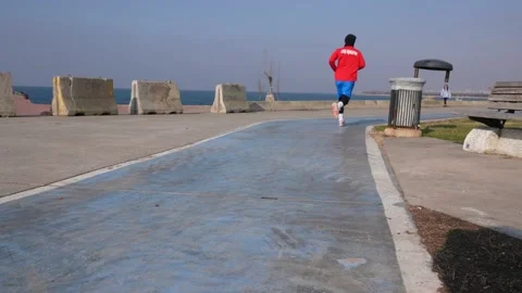 Morning running one way Stock Footage 170055955