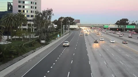 Morning Rush Hour on the Freeway Stock Footage 46818809