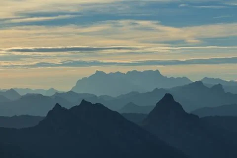 Morning scene on the Rigi Stock Photos