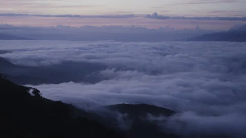 Morning Sea of Clouds: Time-lapse Photography Vídeos de archivo 332825643
