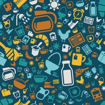 Morning seamless pattern Stock Illustration